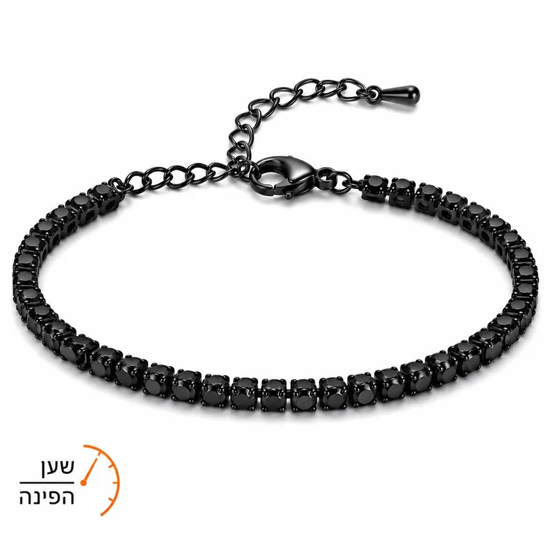 צמיד טניס שחור יוניסקס