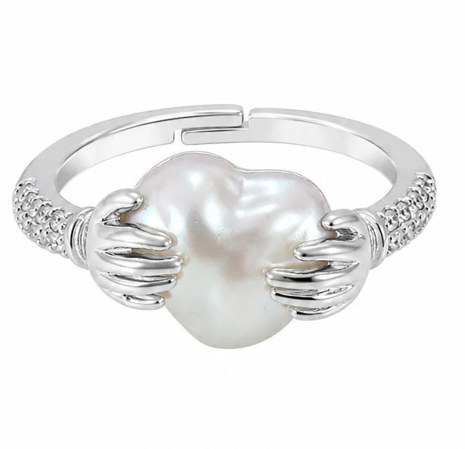 טבעת פנינה טבעית לאישה – וואן סייז