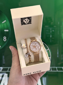 סט שעון אן קליין לאישה דגם AK3102MPRG ANNE KLEIN וצמיד מתנה