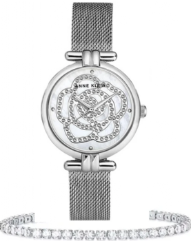 סט שעון אן קליין לאישה דגם AK3103MPSV ANNE KLEIN וצמיד טניס