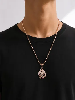 שרשרת לגבר בעיצוב להבה יוקרתי