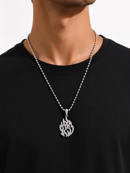 שרשרת לגבר בעיצוב להבה יוקרתי