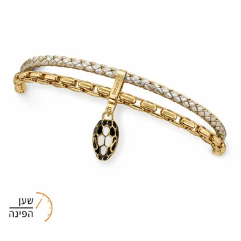 צמיד לאישה בעיצוב יוקרתי ועדין בשילוב גווני זהב וכסף