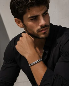 צמיד לגבר פלדת אל חלד