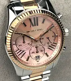 סט שעון יד אנלוגי לאישה עם צמיד טניס כסוף michael kors mk7219 מייקל קורס