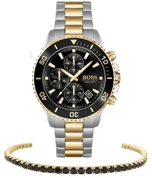 סט שעון הוגו בוס לגבר HUGO BOSS דגם 1513908 וצמיד טניס