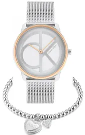 סט שעון קלווין קליין לאישה דגם 25200033 CALVIN KLEIN וצמיד מתנה