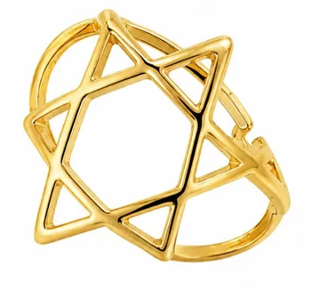 טבעת מגן דוד לאישה בציפוי זהב