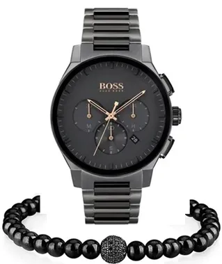 סט שעון יד אנלוגי לגבר 1513814 Hugo Boss הוגו בוס וצמיד