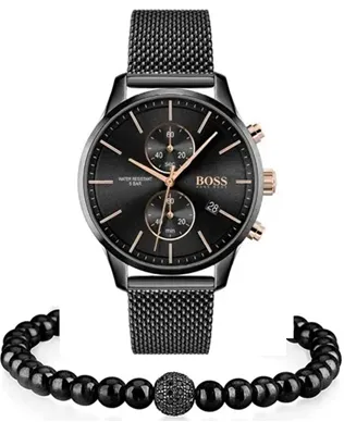 סט שעון יד אנלוגי לגבר 1513811 Hugo Boss הוגו בוס וצמיד