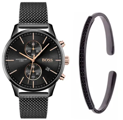 סט שעון יד אנלוגי לגבר 1513811 Hugo Boss הוגו בוס וצמיד