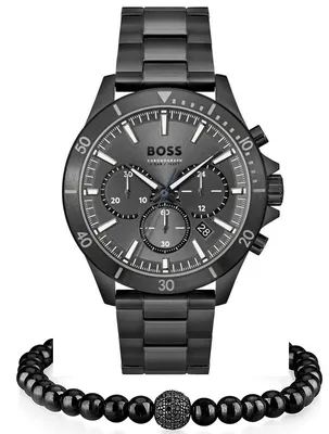 סט שעון הוגו בוס לגבר hugo boss 1514058 וצמיד מתנה
