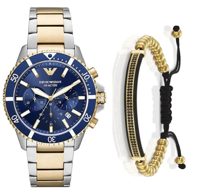 סט שעון אמפוריו ארמני לגבר AR11362 Emporio Armani וצמיד